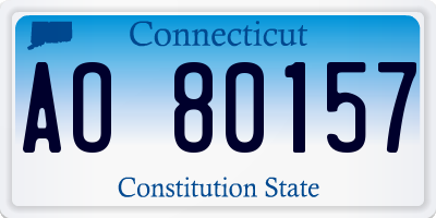 CT license plate AO80157