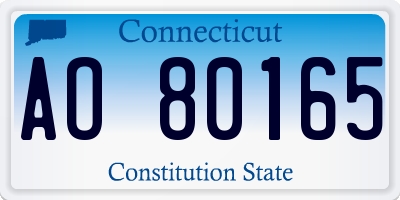 CT license plate AO80165
