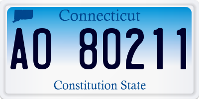 CT license plate AO80211
