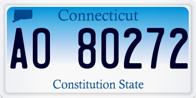 CT license plate AO80272