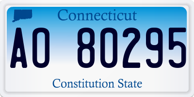 CT license plate AO80295