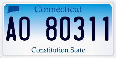 CT license plate AO80311
