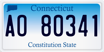 CT license plate AO80341