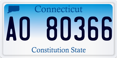 CT license plate AO80366