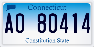 CT license plate AO80414