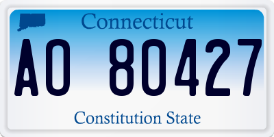 CT license plate AO80427