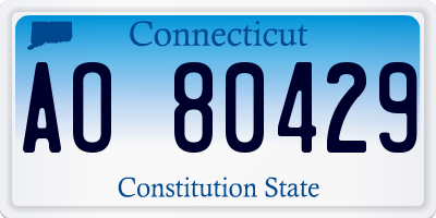 CT license plate AO80429