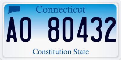 CT license plate AO80432