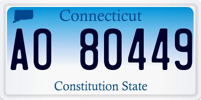 CT license plate AO80449