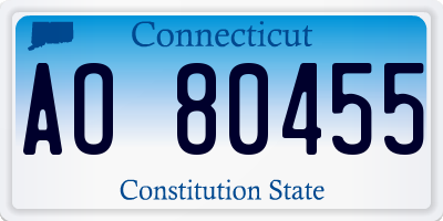CT license plate AO80455