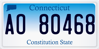 CT license plate AO80468