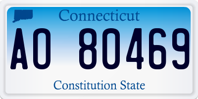CT license plate AO80469