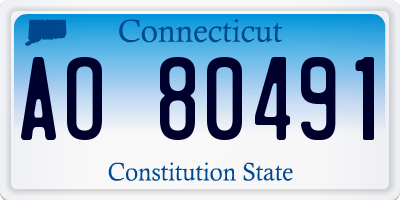 CT license plate AO80491