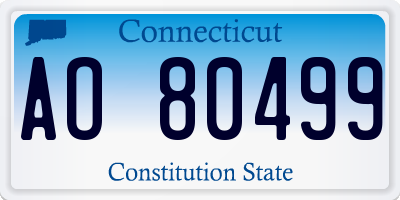 CT license plate AO80499
