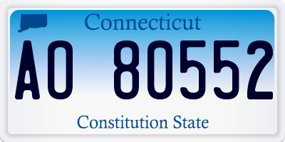 CT license plate AO80552