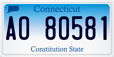CT license plate AO80581