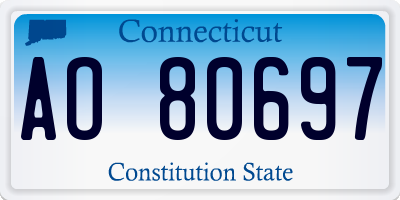 CT license plate AO80697