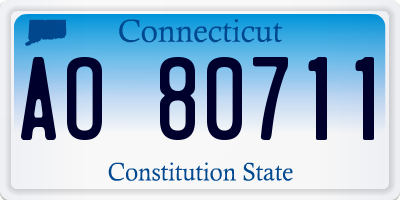 CT license plate AO80711
