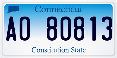 CT license plate AO80813