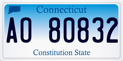 CT license plate AO80832