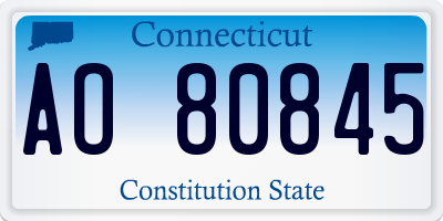 CT license plate AO80845