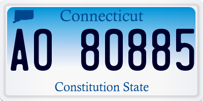 CT license plate AO80885