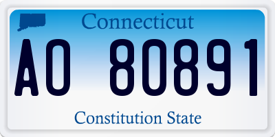 CT license plate AO80891