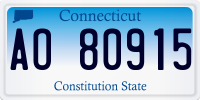 CT license plate AO80915