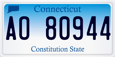 CT license plate AO80944
