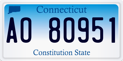 CT license plate AO80951