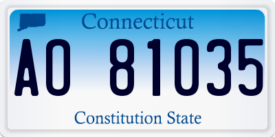 CT license plate AO81035