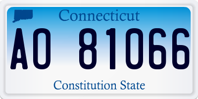 CT license plate AO81066