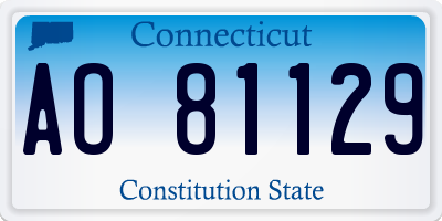CT license plate AO81129