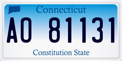 CT license plate AO81131