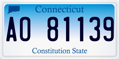 CT license plate AO81139