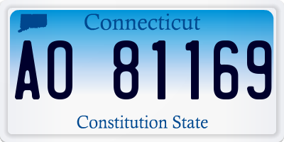 CT license plate AO81169