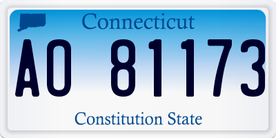 CT license plate AO81173