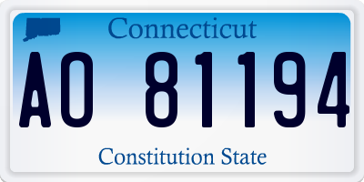 CT license plate AO81194