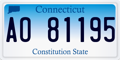 CT license plate AO81195