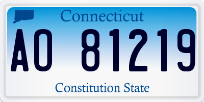 CT license plate AO81219