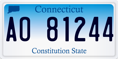 CT license plate AO81244