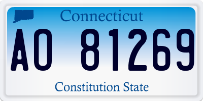 CT license plate AO81269