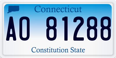CT license plate AO81288