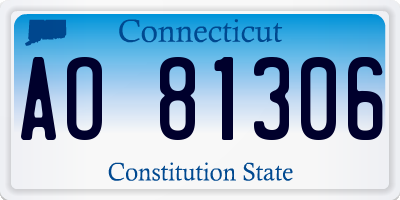 CT license plate AO81306