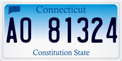 CT license plate AO81324