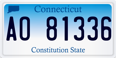 CT license plate AO81336