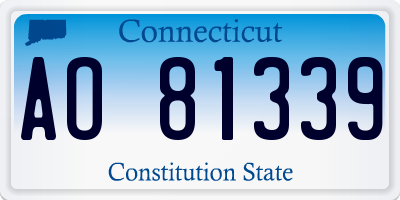 CT license plate AO81339