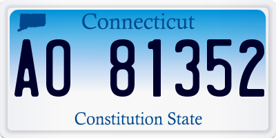 CT license plate AO81352
