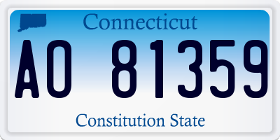 CT license plate AO81359
