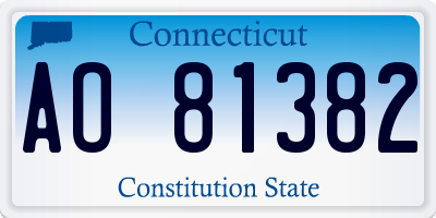 CT license plate AO81382